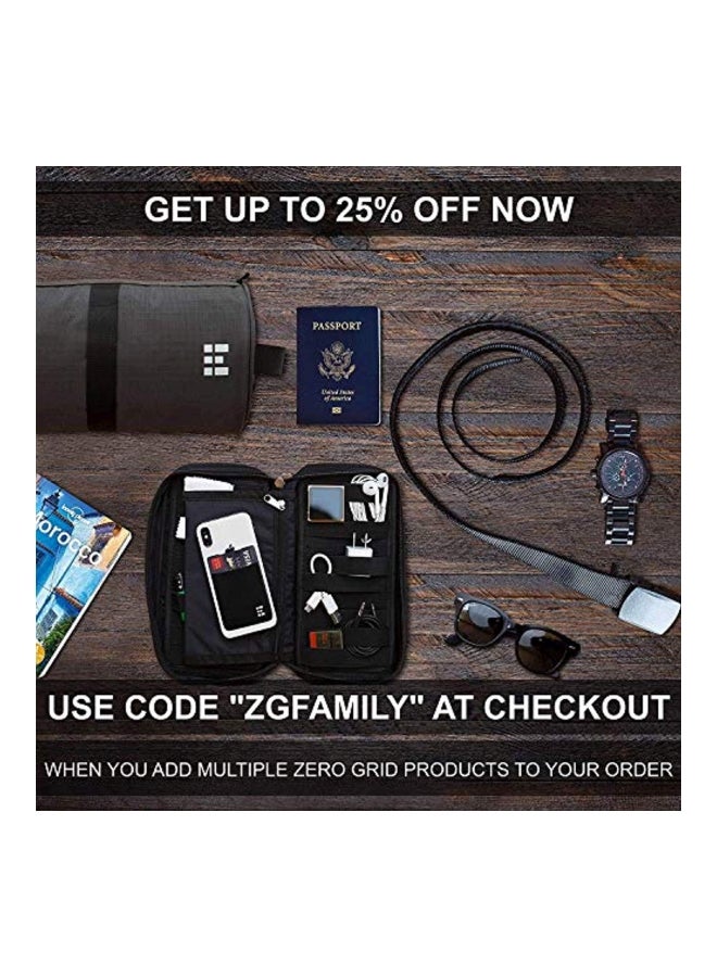 زيرو جريد محفظة جواز سفر أسود - Image 3